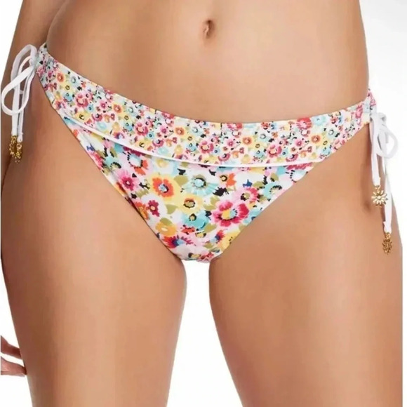 Bleu Rod Beattie Flower Hour Triangle Halter Bikini Top and Bikini Bottom Sz 10 - Picture 5 of 9